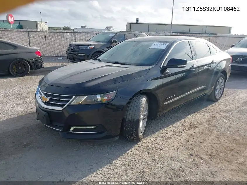 1G11Z5S32KU108462 2019 Chevrolet Impala Lt