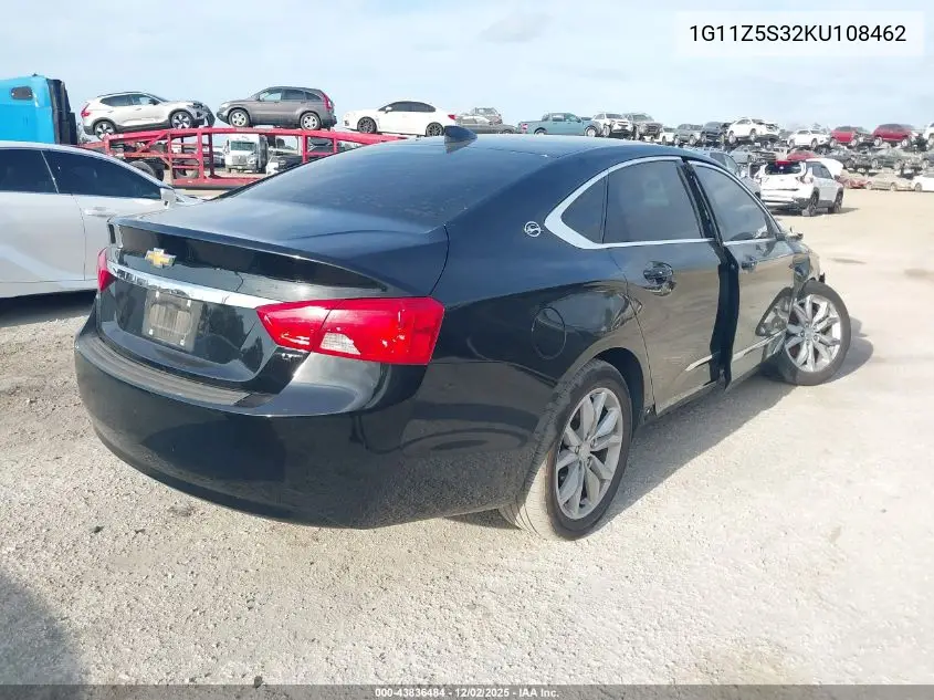 1G11Z5S32KU108462 2019 Chevrolet Impala Lt