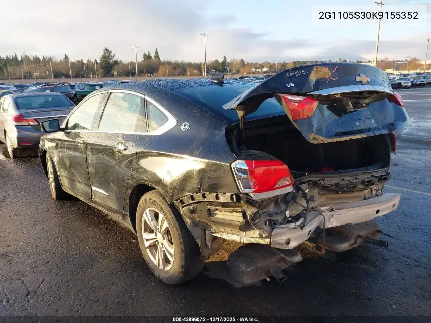 2G1105S30K9155352 2019 Chevrolet Impala Premier