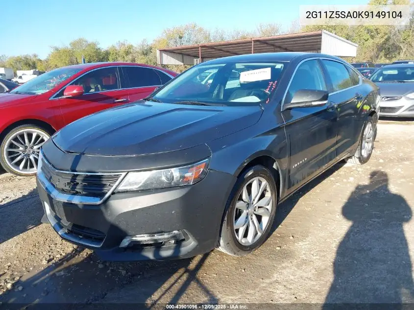 2G11Z5SA0K9149104 2019 Chevrolet Impala Lt