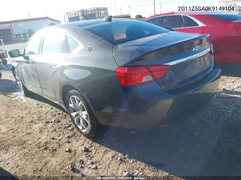 2G11Z5SA0K9149104 2019 Chevrolet Impala Lt
