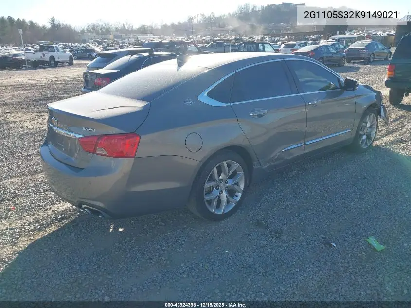 2G1105S32K9149021 2019 Chevrolet Impala Premier