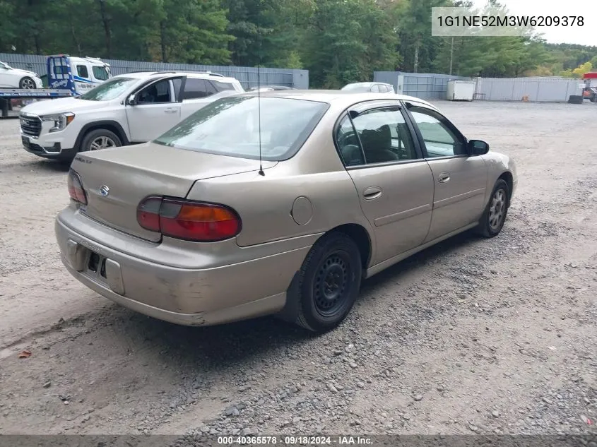 1998 Chevrolet Malibu Ls VIN: 1G1NE52M3W6209378 Lot: 40365578