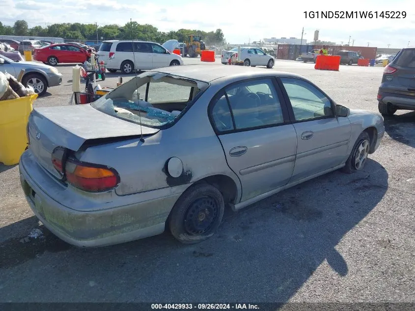 1998 Chevrolet Malibu VIN: 1G1ND52M1W6145229 Lot: 40429933