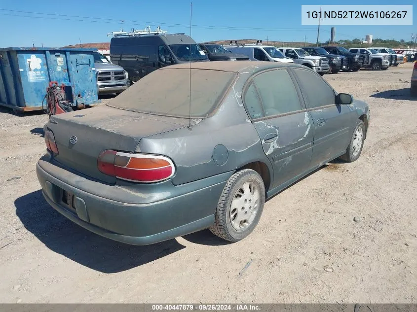 1998 Chevrolet Malibu VIN: 1G1ND52T2W6106267 Lot: 40447879