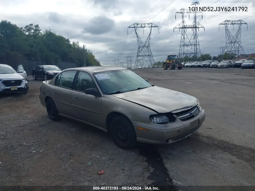 2000 Chevrolet Malibu VIN: 1G1ND52J3Y6241792 Lot: 40372193