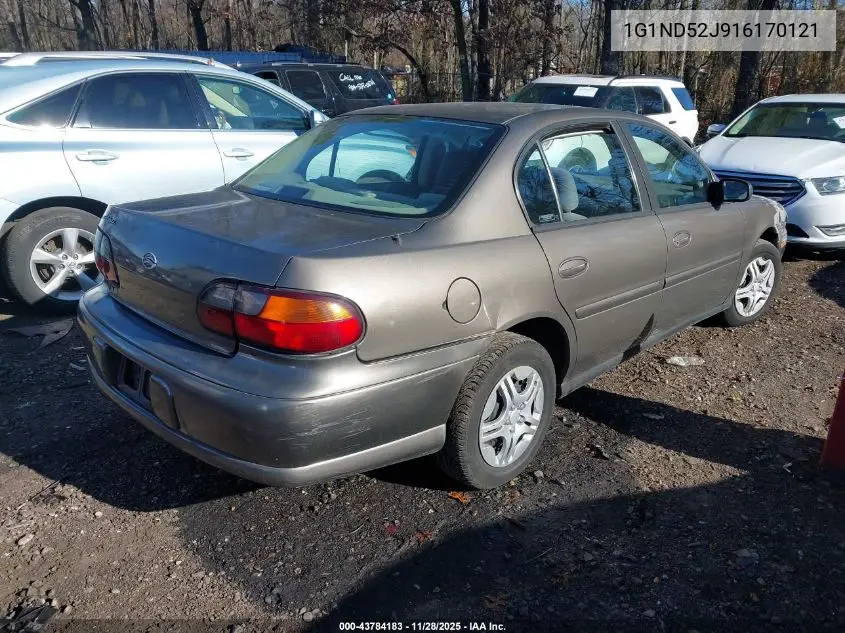 1G1ND52J916170121 2001 Chevrolet Malibu