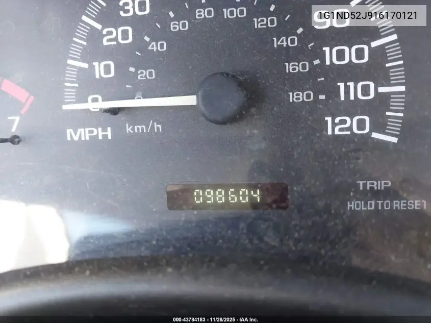 1G1ND52J916170121 2001 Chevrolet Malibu