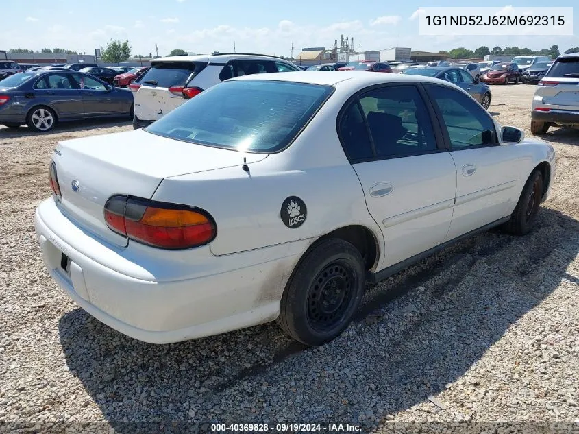 2002 Chevrolet Malibu VIN: 1G1ND52J62M692315 Lot: 40369828