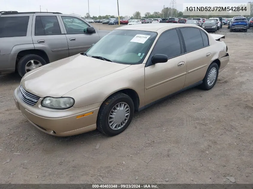 2002 Chevrolet Malibu VIN: 1G1ND52J72M542844 Lot: 40403348