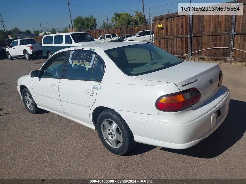 2003 Chevrolet Malibu Ls VIN: 1G1NE52J03M695564 Lot: 40435308