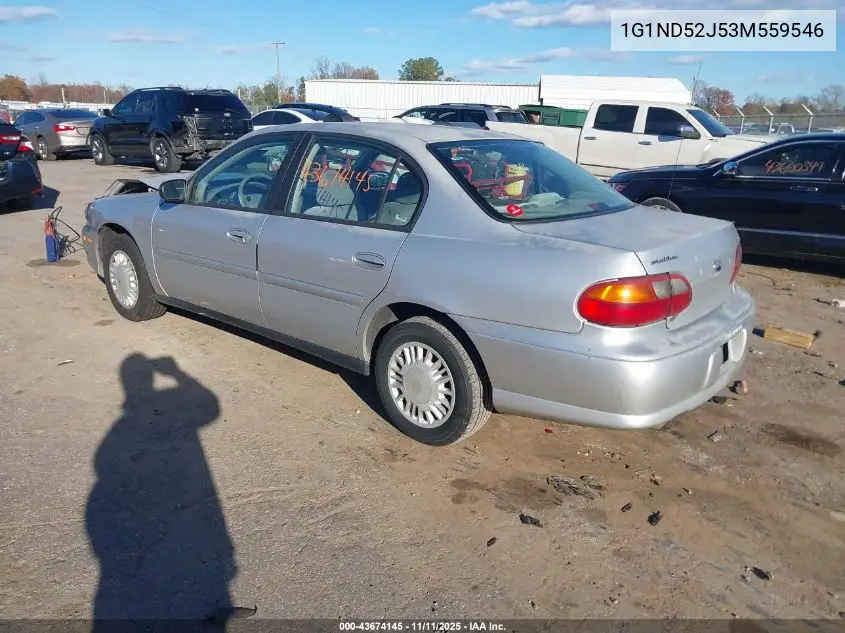 1G1ND52J53M559546 2003 Chevrolet Malibu