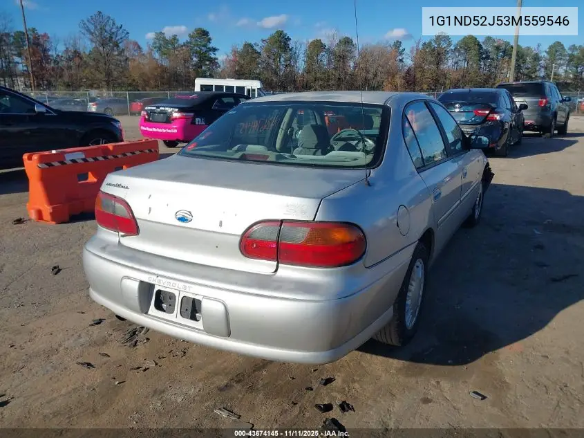 1G1ND52J53M559546 2003 Chevrolet Malibu