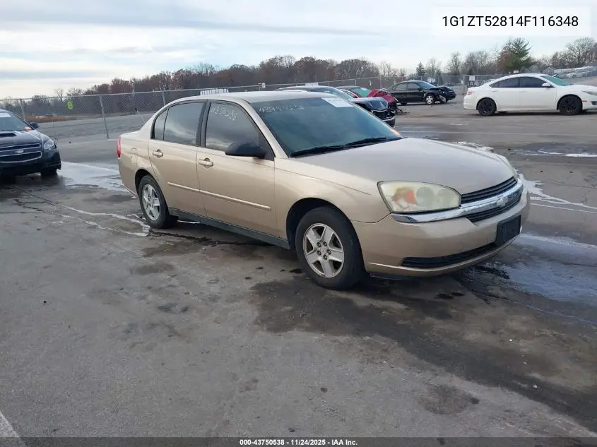 1G1ZT52814F116348 2004 Chevrolet Malibu Ls
