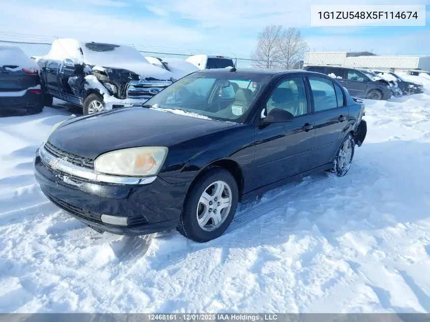 1G1ZU548X5F114674 2005 Chevrolet Malibu Lt