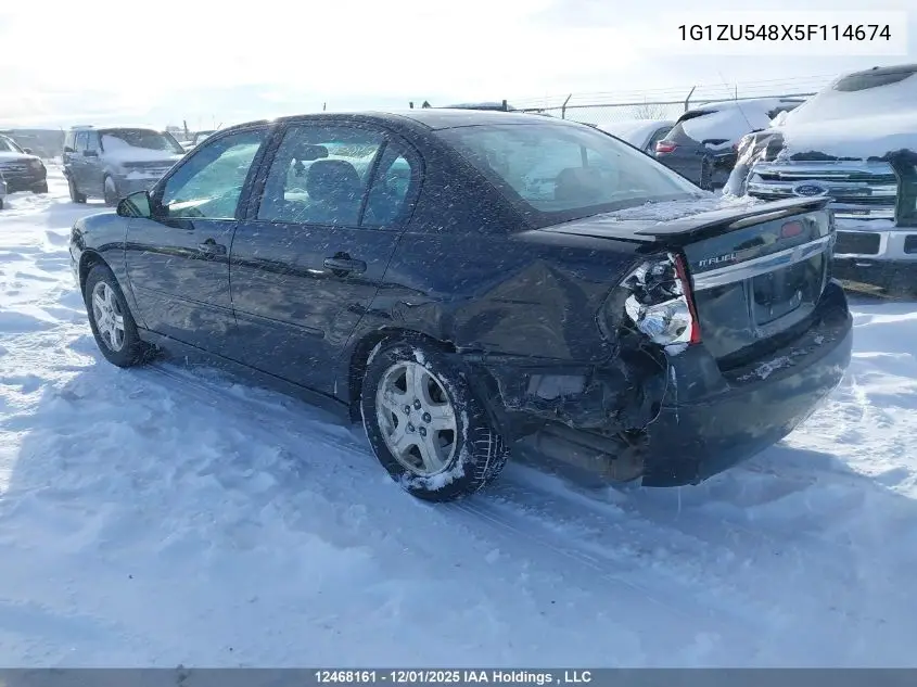 1G1ZU548X5F114674 2005 Chevrolet Malibu Lt