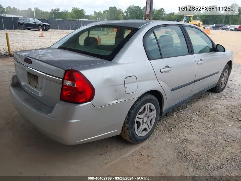 2005 Chevrolet Malibu VIN: 1G1ZS52FX5F111250 Lot: 40402769