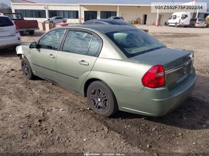 1G1ZS52F75F202234 2005 Chevrolet Malibu