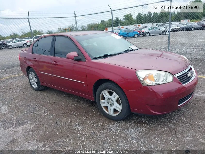 1G1ZT51F66F217890 2006 Chevrolet Malibu Lt