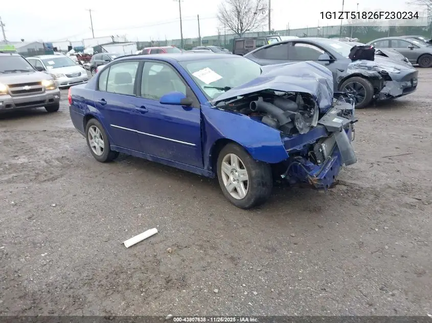 1G1ZT51826F230234 2006 Chevrolet Malibu Lt