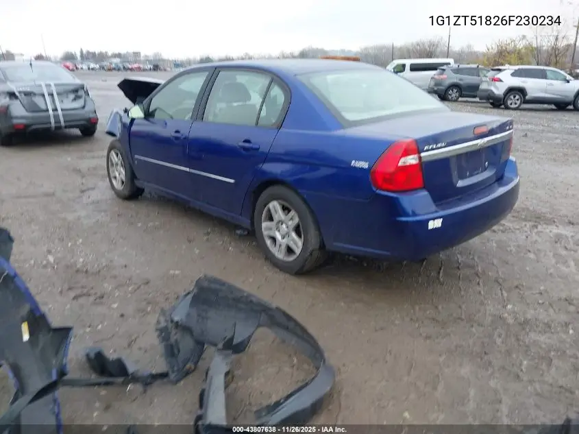 1G1ZT51826F230234 2006 Chevrolet Malibu Lt