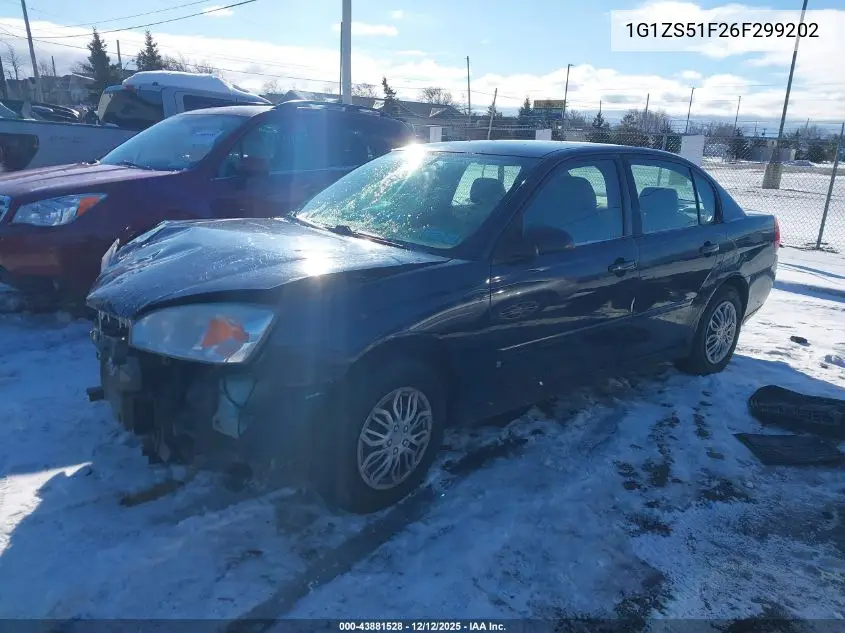 1G1ZS51F26F299202 2006 Chevrolet Malibu Ls