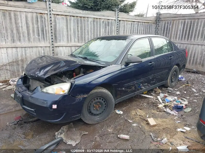 1G1ZS58F37F305354 2007 Chevrolet Malibu Ls