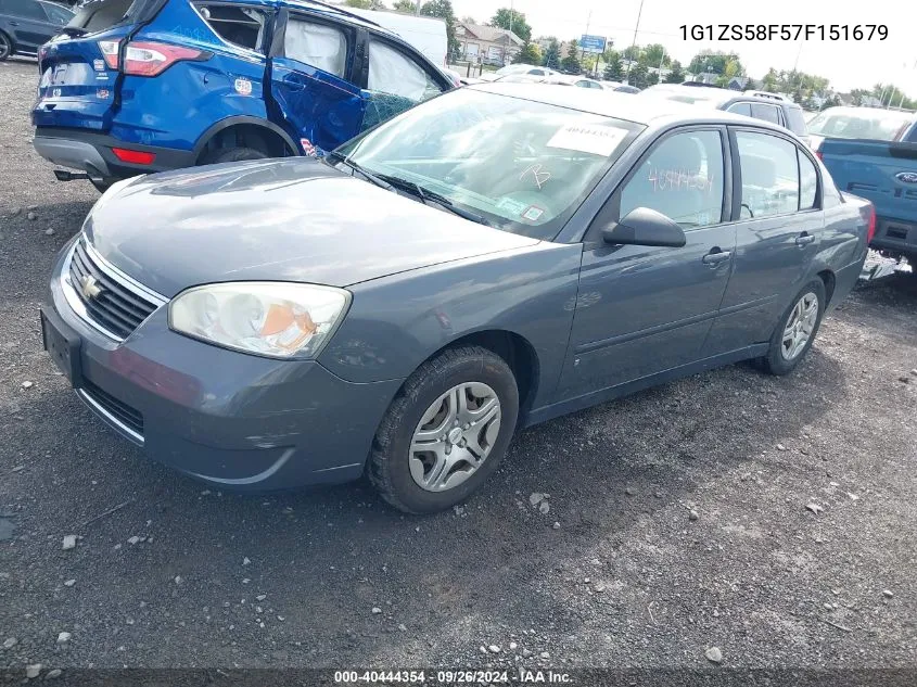 2007 Chevrolet Malibu Ls VIN: 1G1ZS58F57F151679 Lot: 40444354