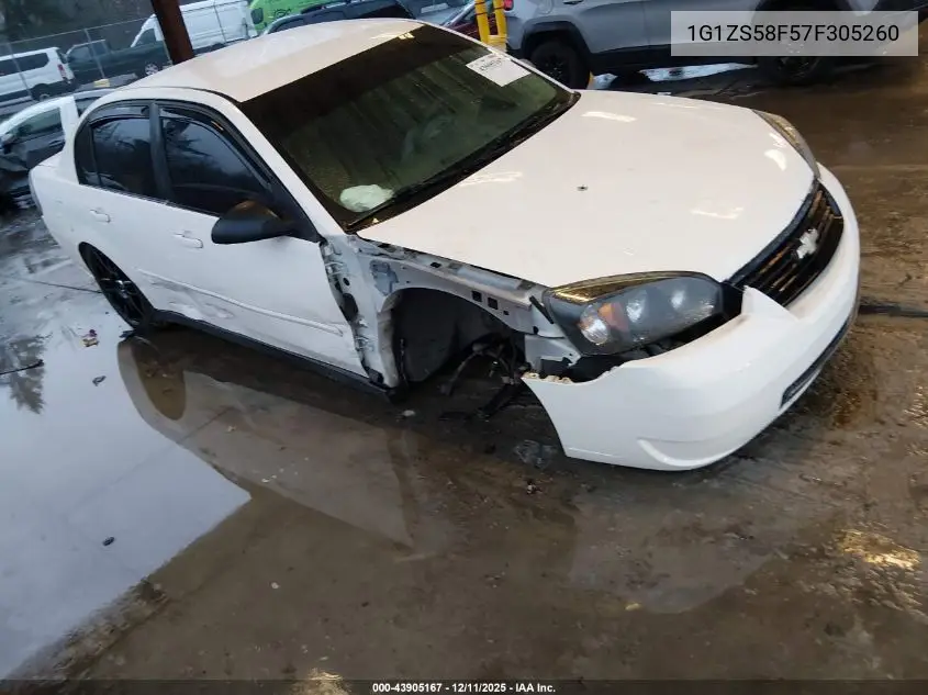 1G1ZS58F57F305260 2007 Chevrolet Malibu Ls