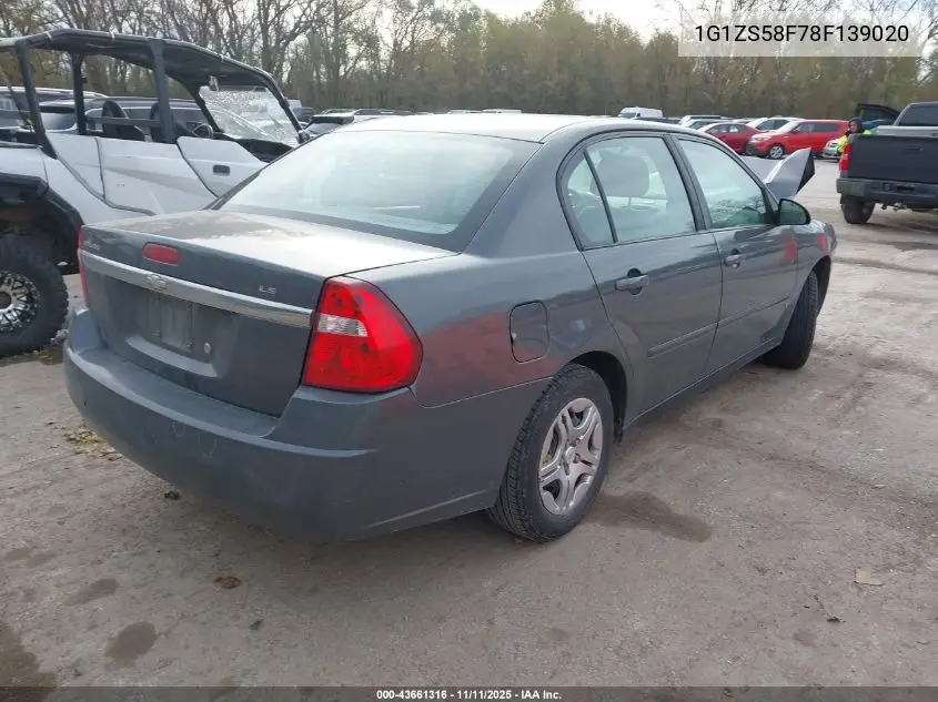 1G1ZS58F78F139020 2008 Chevrolet Malibu Classic Ls