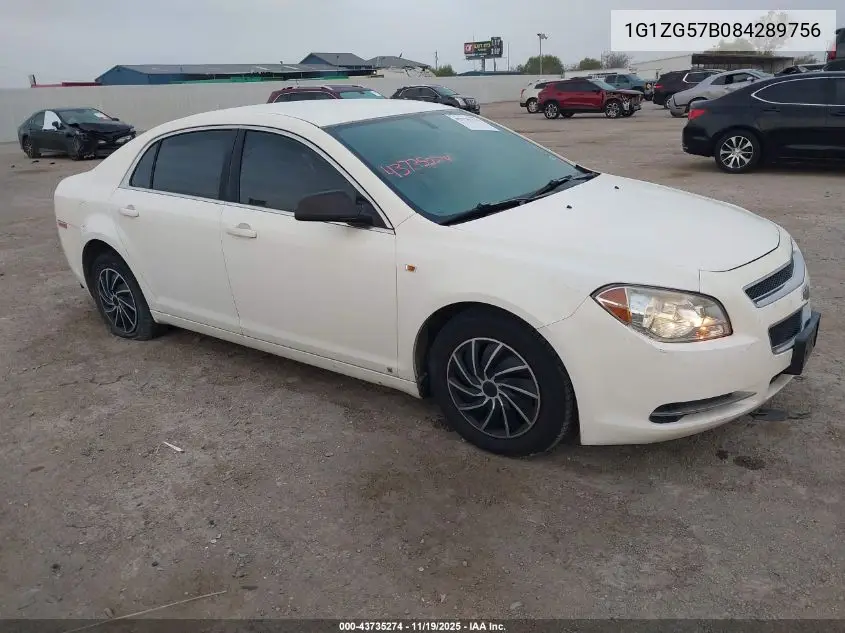 1G1ZG57B084289756 2008 Chevrolet Malibu Ls