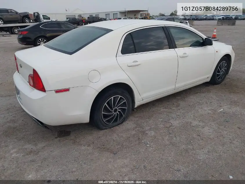 1G1ZG57B084289756 2008 Chevrolet Malibu Ls