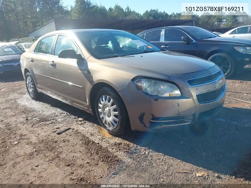 1G1ZG57BX8F169211 2008 Chevrolet Malibu Ls