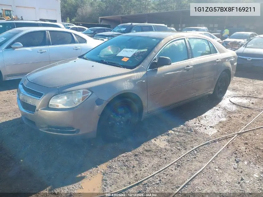 1G1ZG57BX8F169211 2008 Chevrolet Malibu Ls