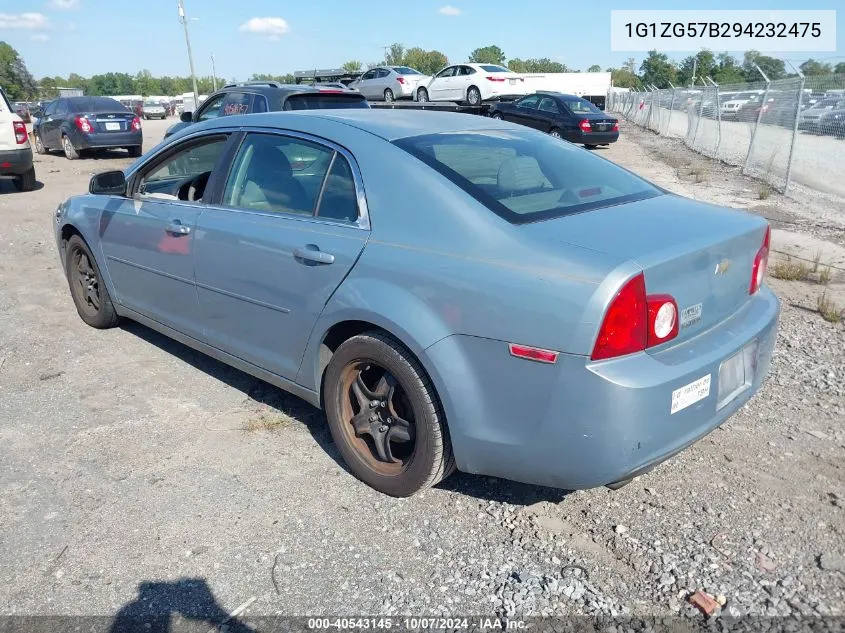 1G1ZG57B294232475 2009 Chevrolet Malibu Ls