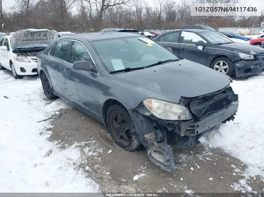 1G1ZG57N694117436 2009 Chevrolet Malibu Ls