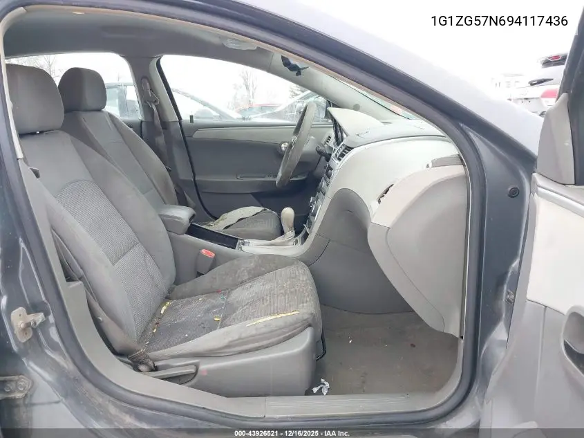 1G1ZG57N694117436 2009 Chevrolet Malibu Ls