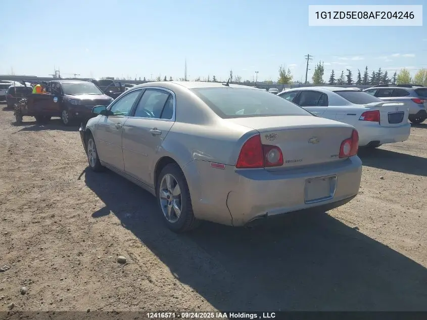 1G1ZD5E08AF204246 2010 Chevrolet Malibu Lt Platinum Edition