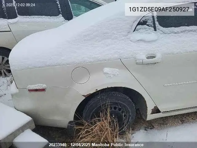 1G1ZD5E09AF250927 2010 Chevrolet Malibu Lt