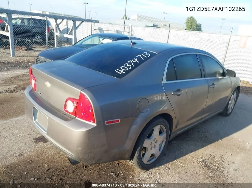 1G1ZD5E7XAF102265 2010 Chevrolet Malibu Lt