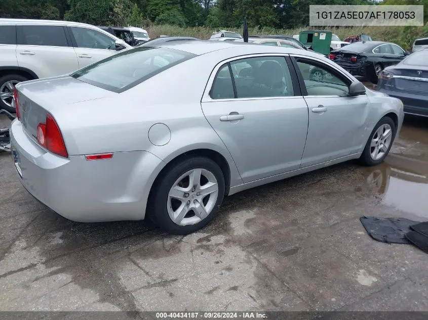 2010 Chevrolet Malibu Ls VIN: 1G1ZA5E07AF178053 Lot: 40434187