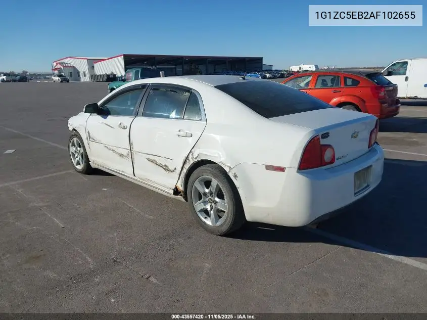 1G1ZC5EB2AF102655 2010 Chevrolet Malibu Lt
