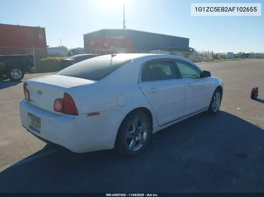 1G1ZC5EB2AF102655 2010 Chevrolet Malibu Lt