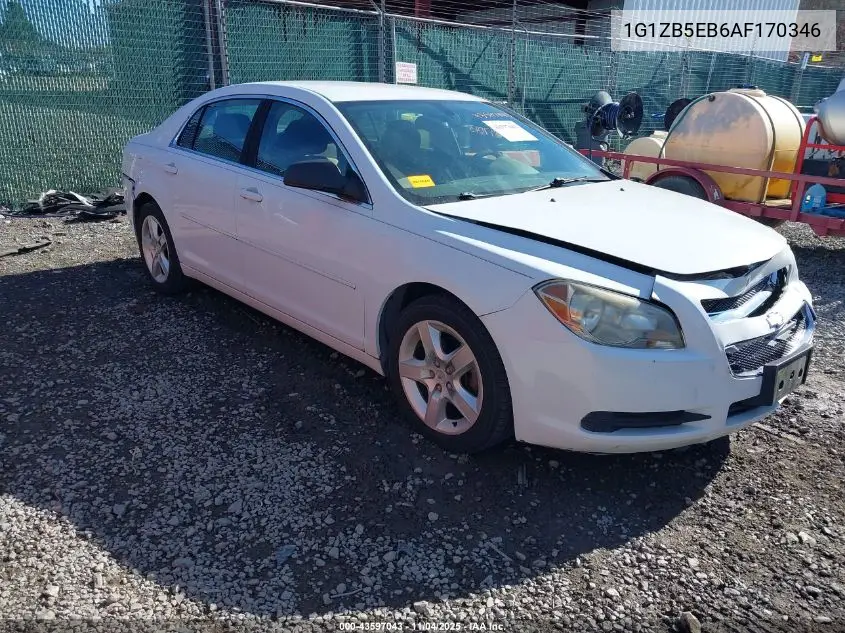 1G1ZB5EB6AF170346 2010 Chevrolet Malibu Ls