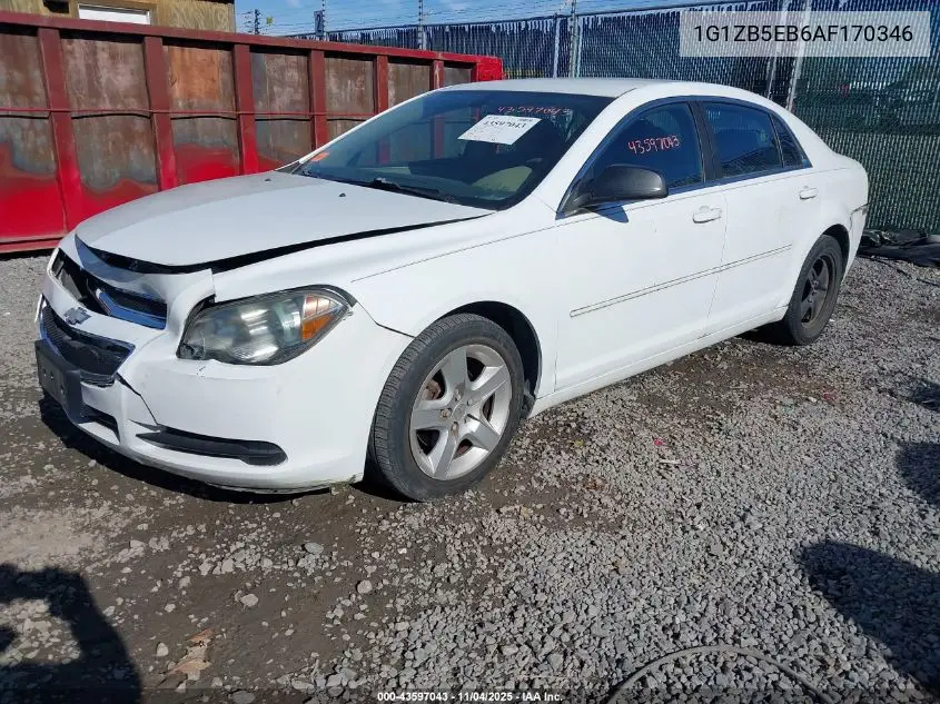 1G1ZB5EB6AF170346 2010 Chevrolet Malibu Ls