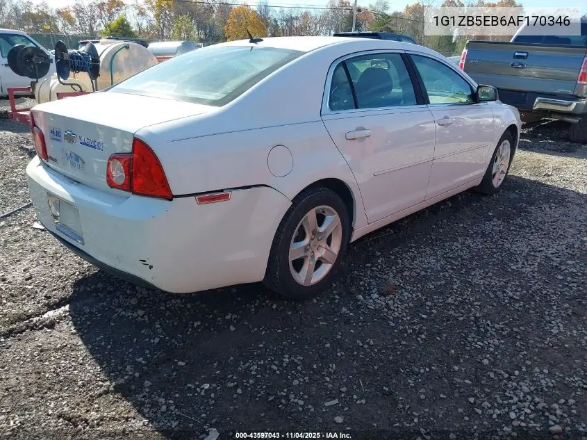 1G1ZB5EB6AF170346 2010 Chevrolet Malibu Ls