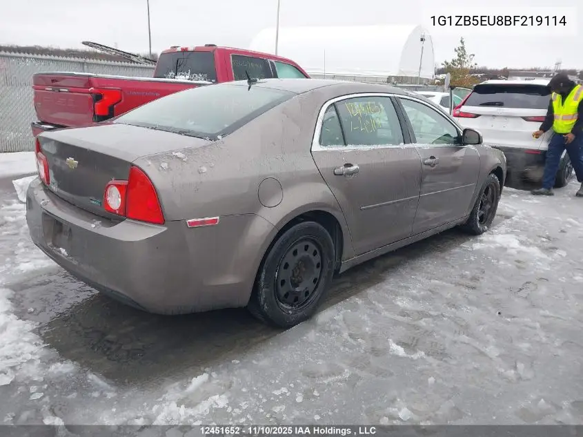 1G1ZB5EU8BF219114 2011 Chevrolet Malibu Ls