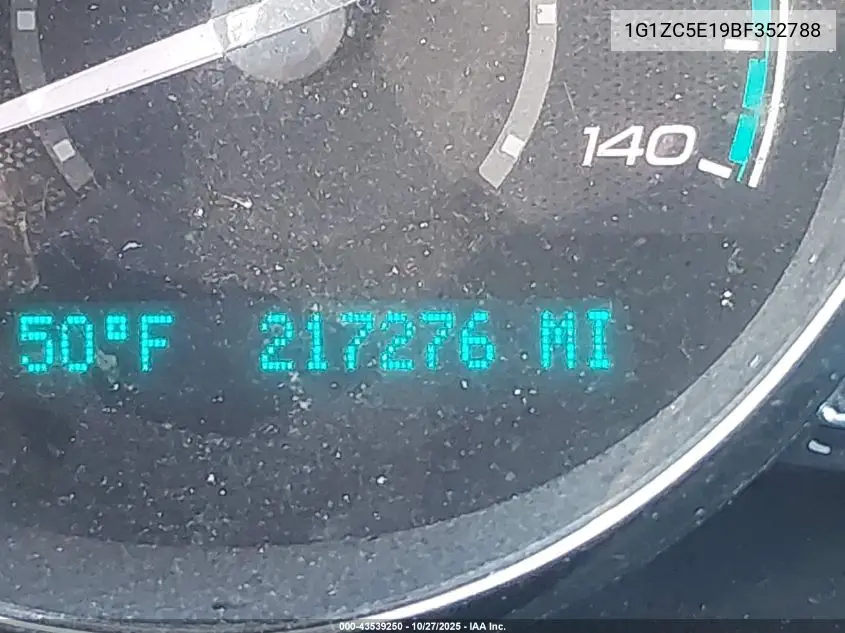 1G1ZC5E19BF352788 2011 Chevrolet Malibu 1Lt