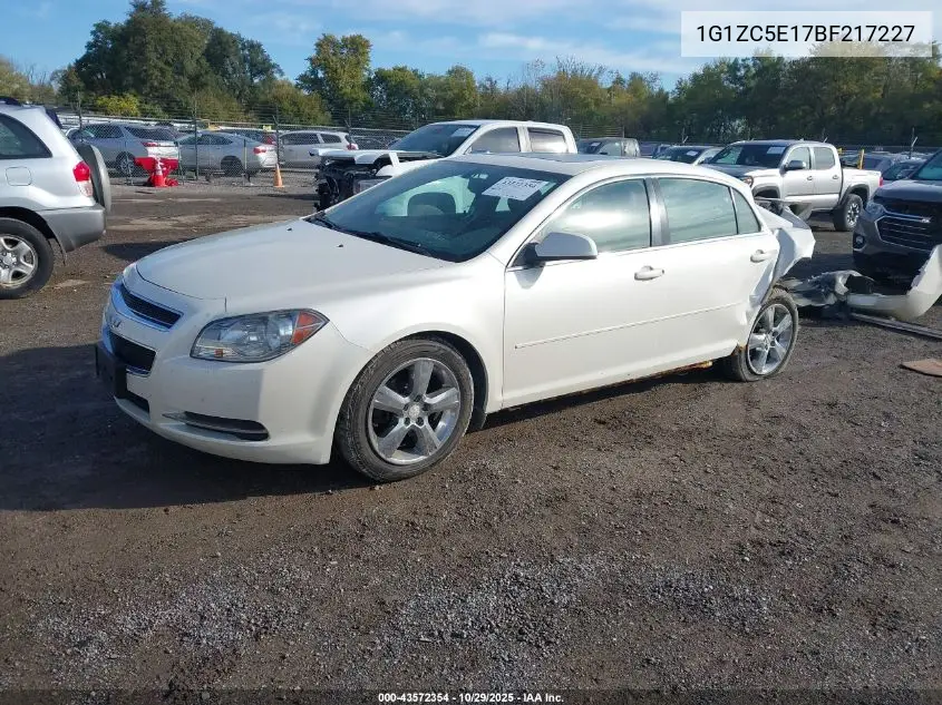 1G1ZC5E17BF217227 2011 Chevrolet Malibu 1Lt