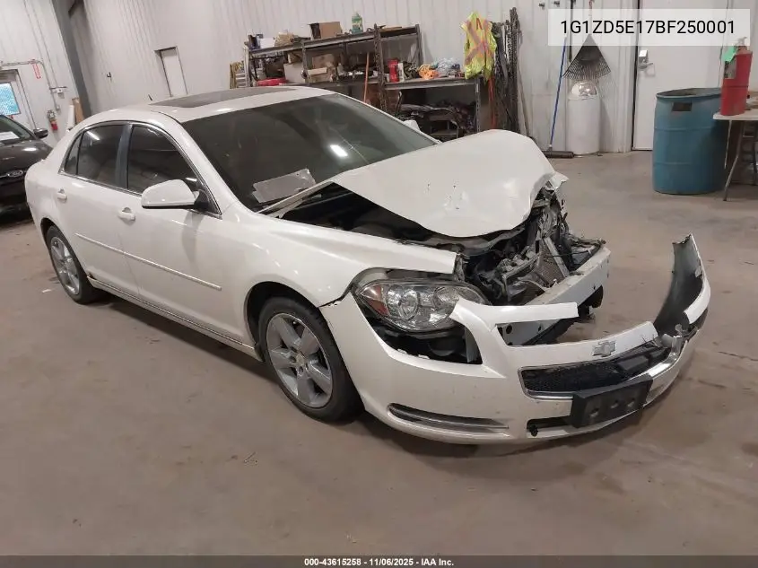 1G1ZD5E17BF250001 2011 Chevrolet Malibu 2Lt